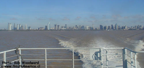 View of Buenos Aires from a boat