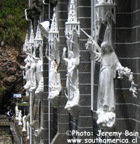 Angel Statues of Las Lajas Cathedral in Colombia