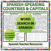 Spanish-speaking Countries Word Search - Spanish Teacher Resources